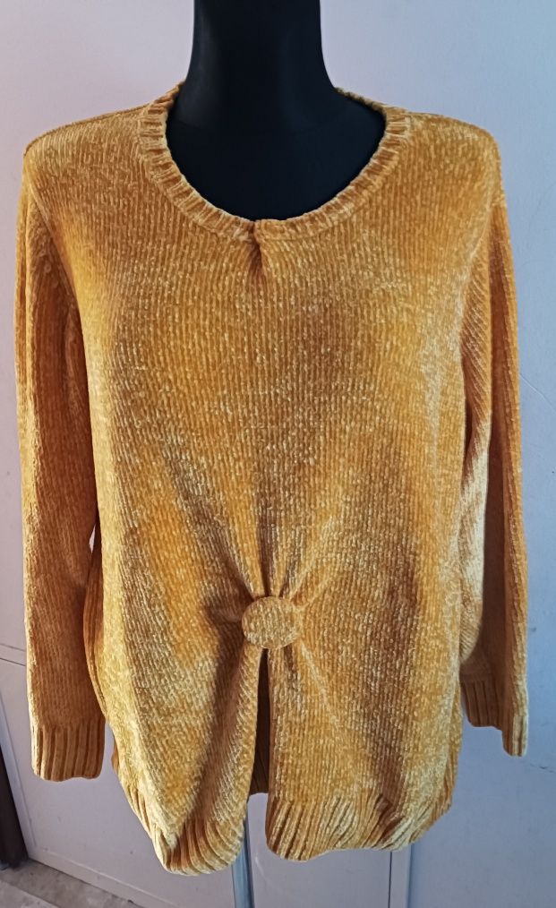 Sweter mięsisty musztardowy KapaluA rozmiar 2XL