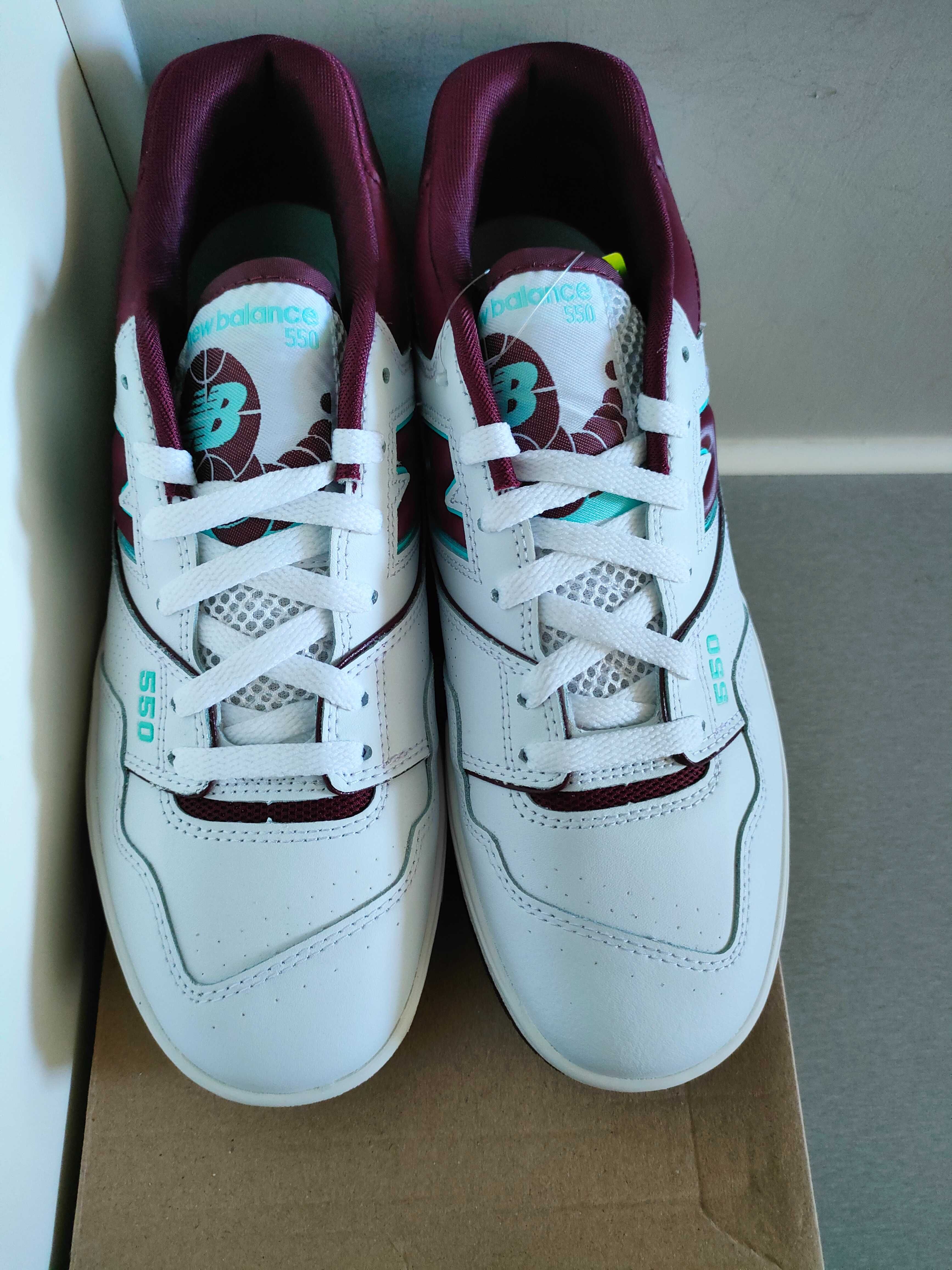 Buty new balance nb 550 burgundy cyan 42,5