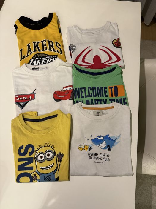 Lote de 6 tshirt de menino  6 anos diversas marcas