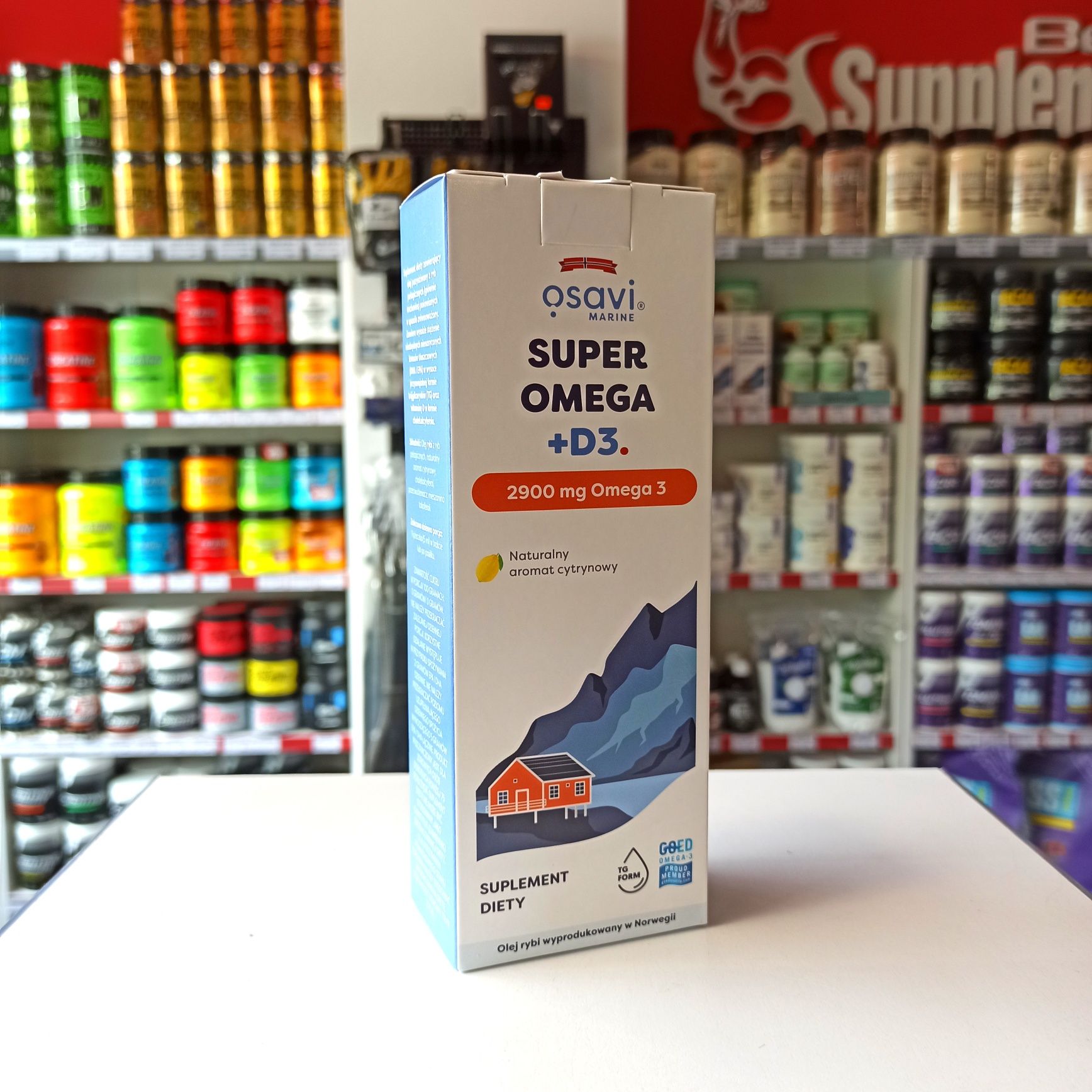 OSAVI Super Omega + D3 2900mg 250ml Kwasy Omega 3 EPA DHA Witamina D3
