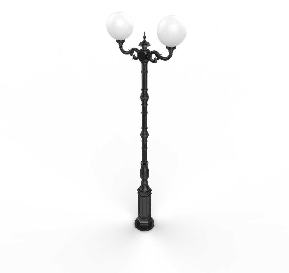 lampa miejska żeliwna  H-270cm  oświetlenie parkowa miejska