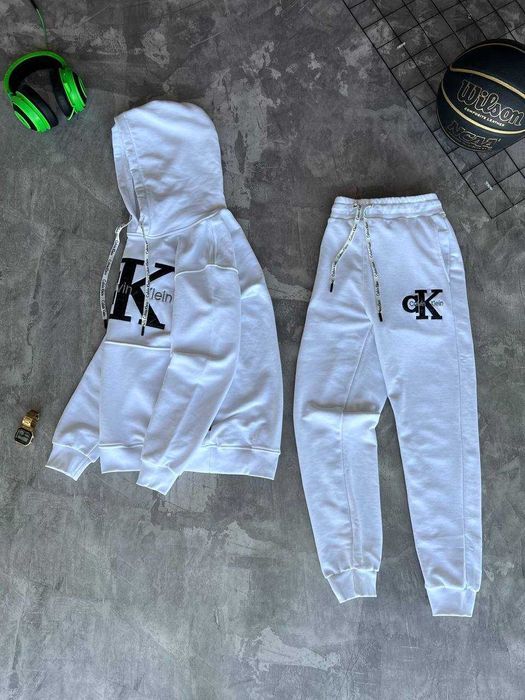 Костюм Calvin Klein Premium White з qr-кодом штани + худі i57/Bs108