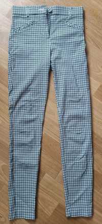 Spodnie cygaretki w kratkę Primark H&M Zara 36
