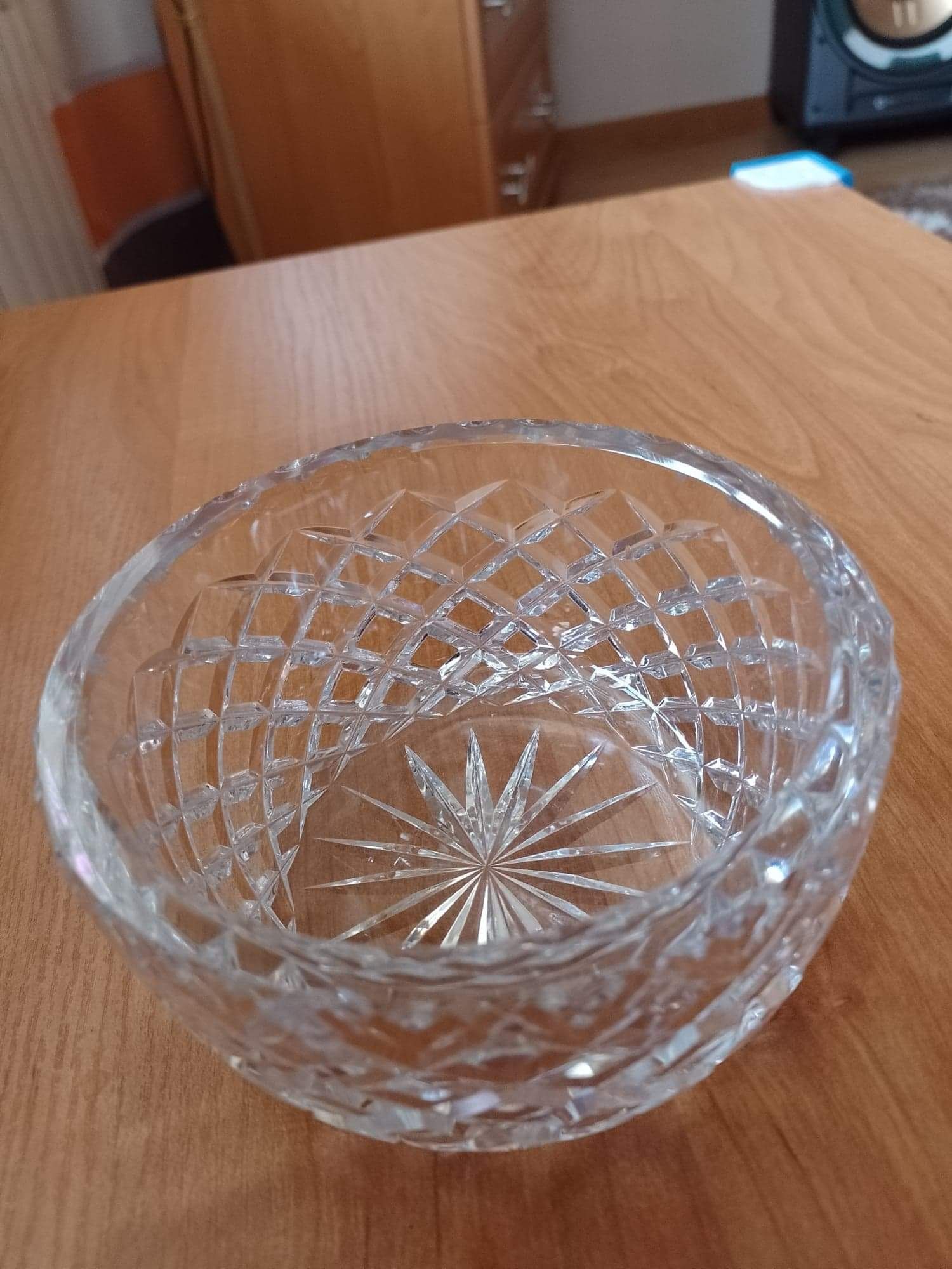Kryształy - zestaw kryształów PRL vintage styl - zawiera piękny wazon
