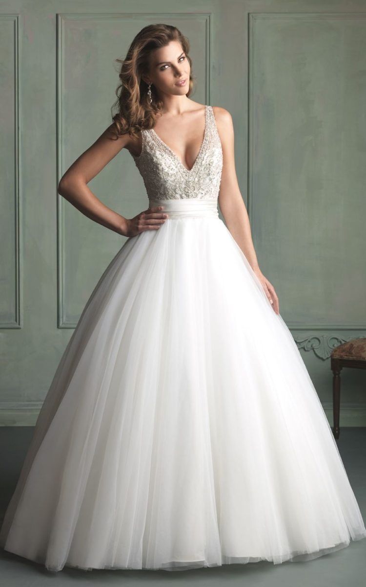 Allure Bridals 9103 suknia ślubna tren tiul księżniczka