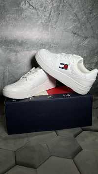 Шкіряні кросівки tommy jeans tjw retro basket ess