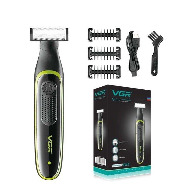 Чоловічий акумуляторний триммер для бороди та вусів VGR V-017