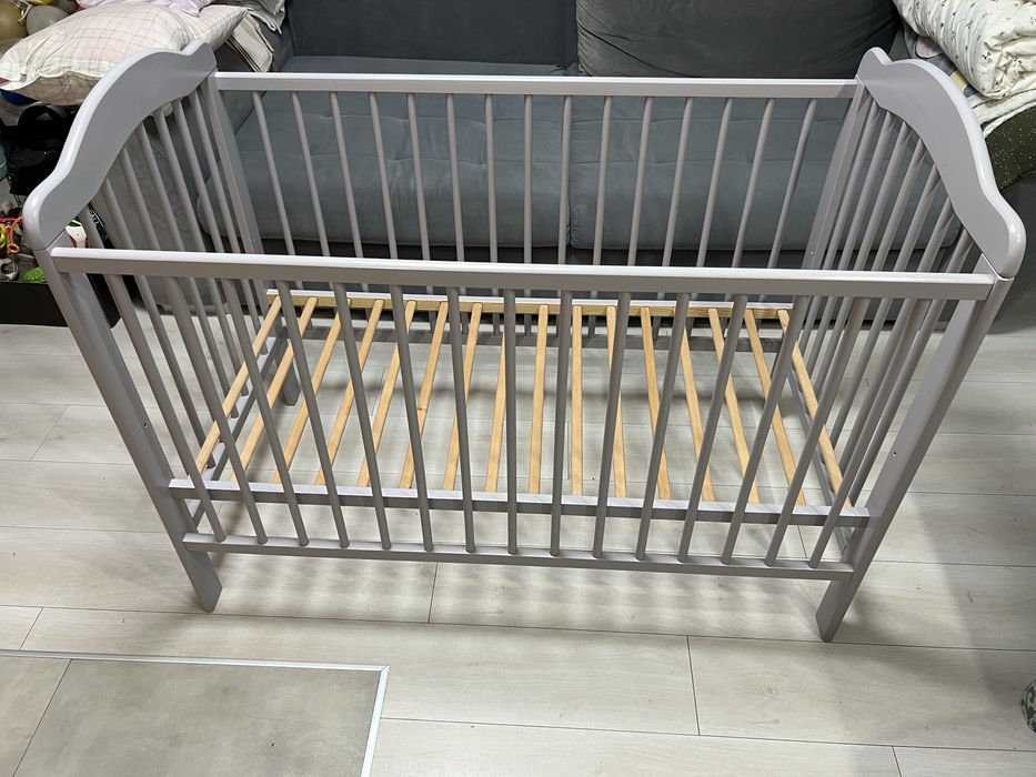 Łóżeczko dziecięce 120 x 60 szare