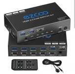 EZCOO USB 3.0 KVM-перемикач HDMI 4 комп’ютери 1 монітор 4K 60 Гц – SPD