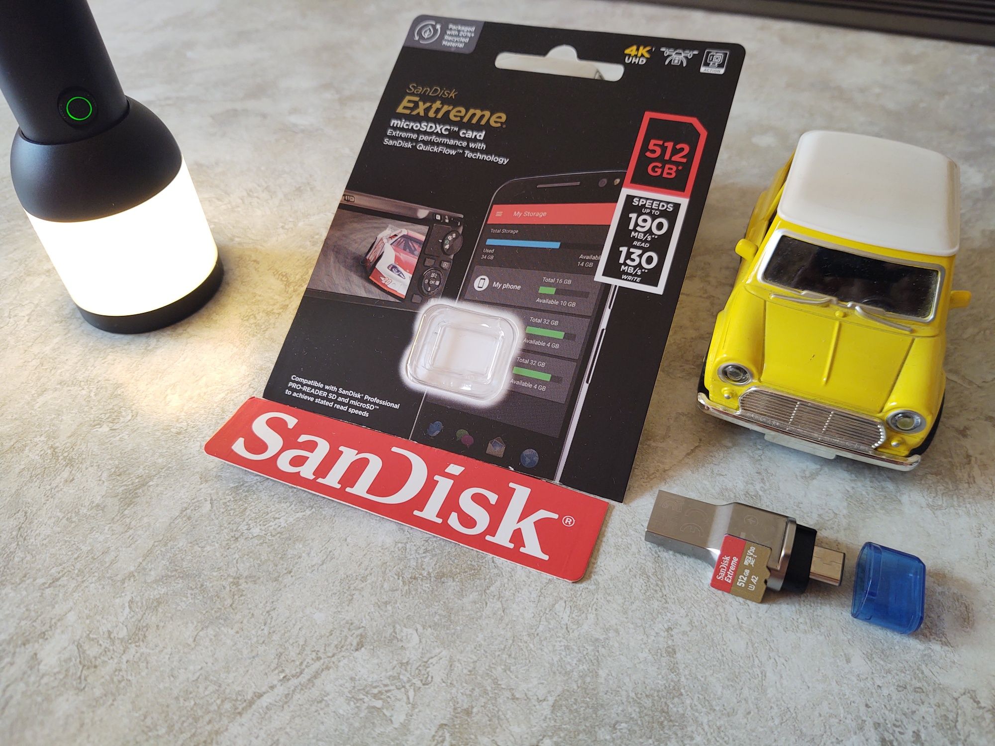 MicroSD SanDisk 512 Gb + Kingston MobileLite Duo 3C