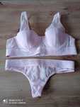 Calvin Klein luksusowa bielizna komplet biustonosz + stringi 80A