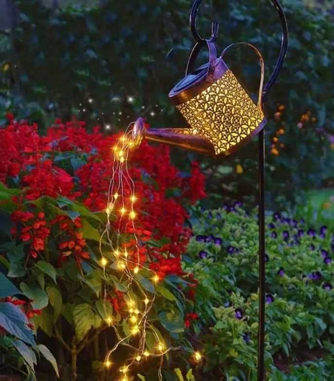 LAMPA Ogrodowa Solarna KONEWKA LED Wbijana Z Czujnikem OZDOBA Girlanda