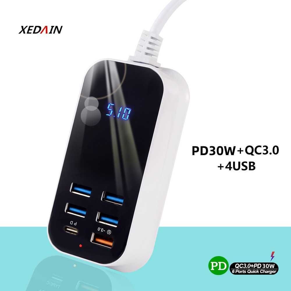 Ładowarka PD 30W QC 3.0 USB-C, USB.