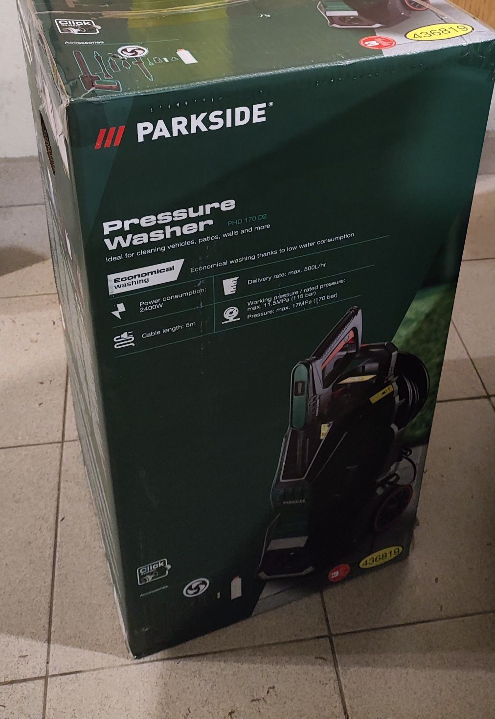 Myjka ciśnieniowa parkside 170 PHD 2400W gwarancja/paragon