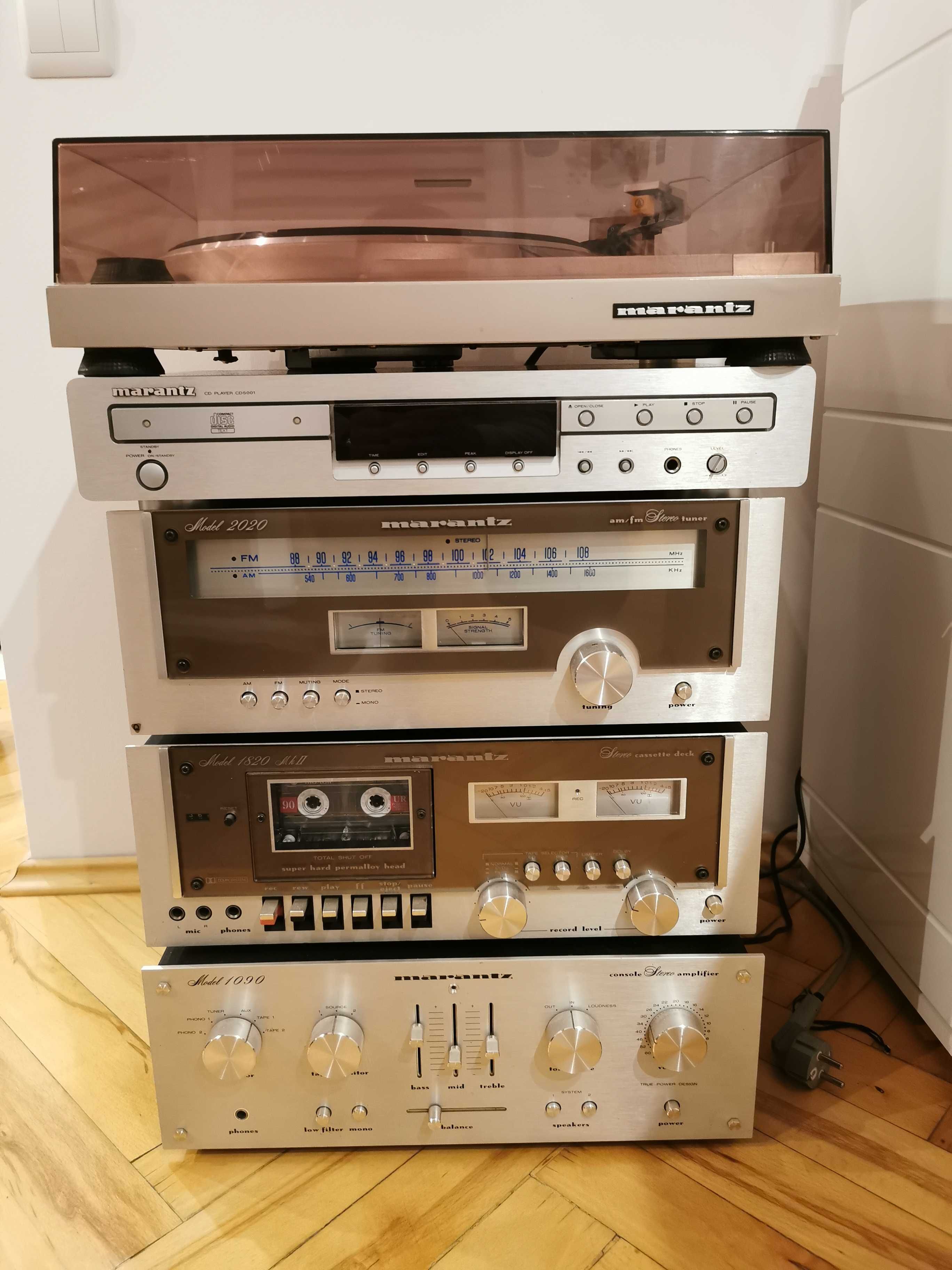 Zestaw Marantz: gramofon, cd, tuner, magnetofon, wzmacniacz 1090, 2020