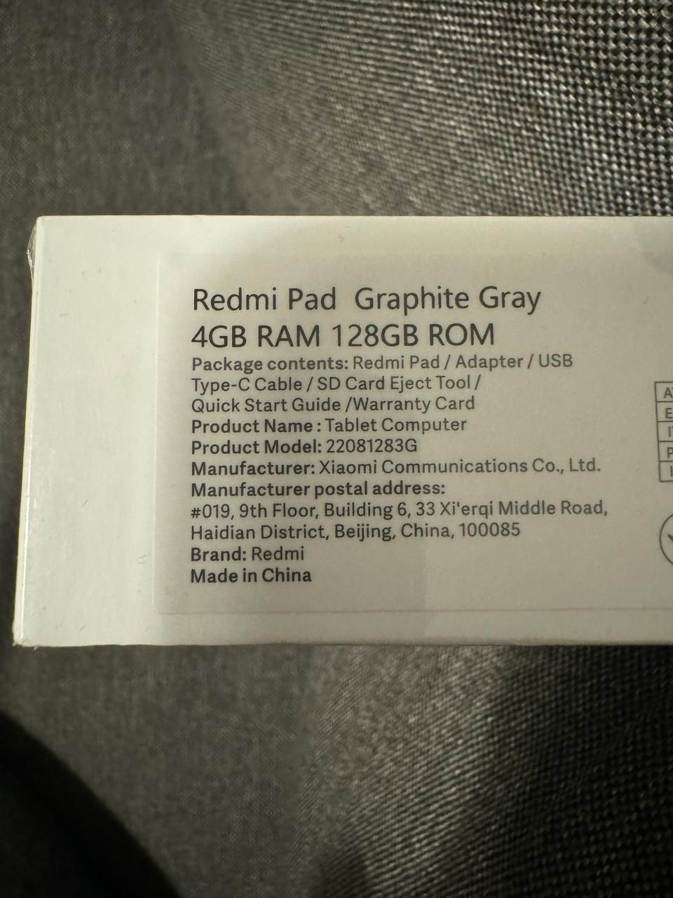 Tablet Xiaomi Redmi Pad 4/128GB Wi-Fi Graphite Gray