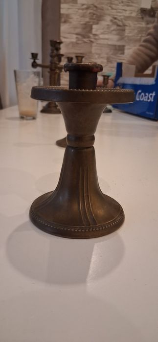 Świecznik mosiężny