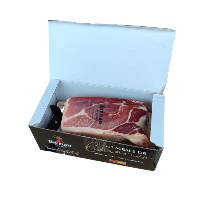 ПОДАРУНКОВИЙ НАБІР "МІНІ" хамон з ножем і хамонерою - вага 1 кг