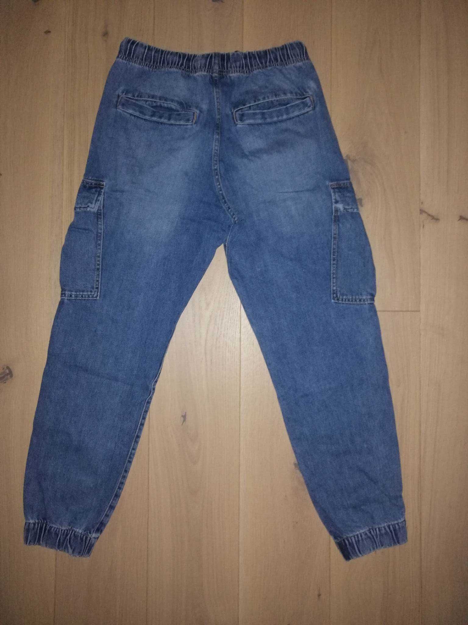 Męskie spodnie joggery jeansowe , rozmiar M