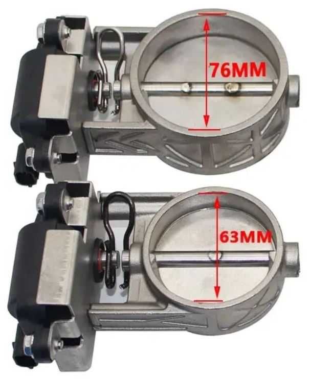 Kit bypass com válvula a vácuo - 63mm e 76mm - escape direto