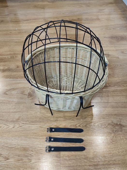 Koszyk do roweru dla psa kota z kratką