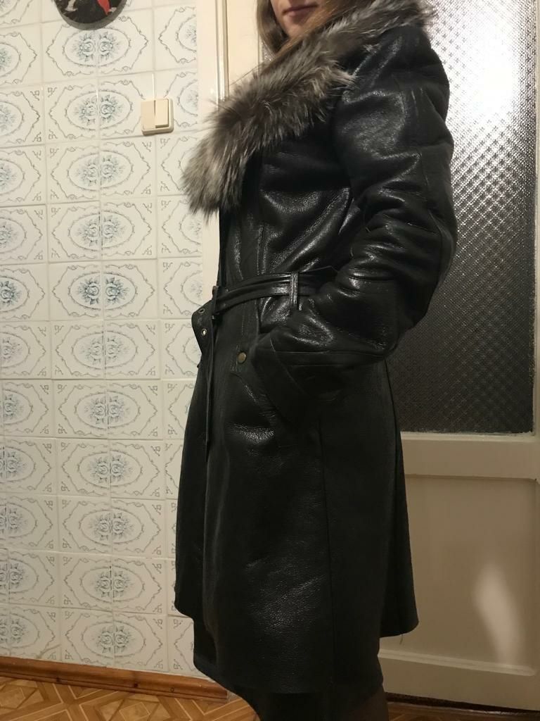 Кожаная дублёнка
