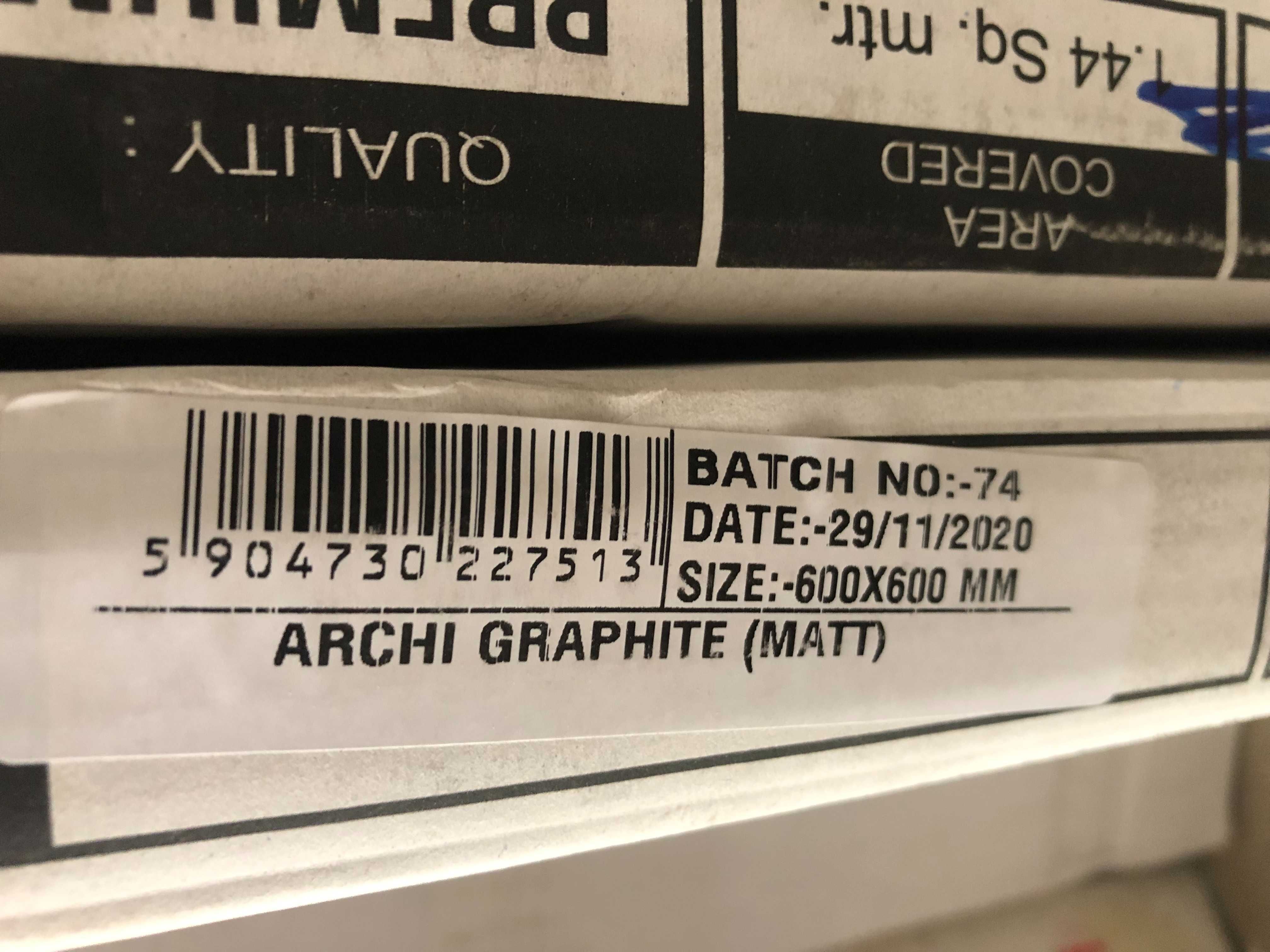 płytki gresowe ARCHI GRAPHITE MATT 60X60 5 kartonów x 1,44 m2