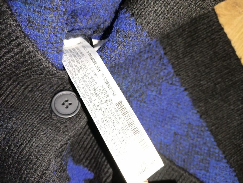 Zara kardigan, paski , zygzak, granat czerń, vintage