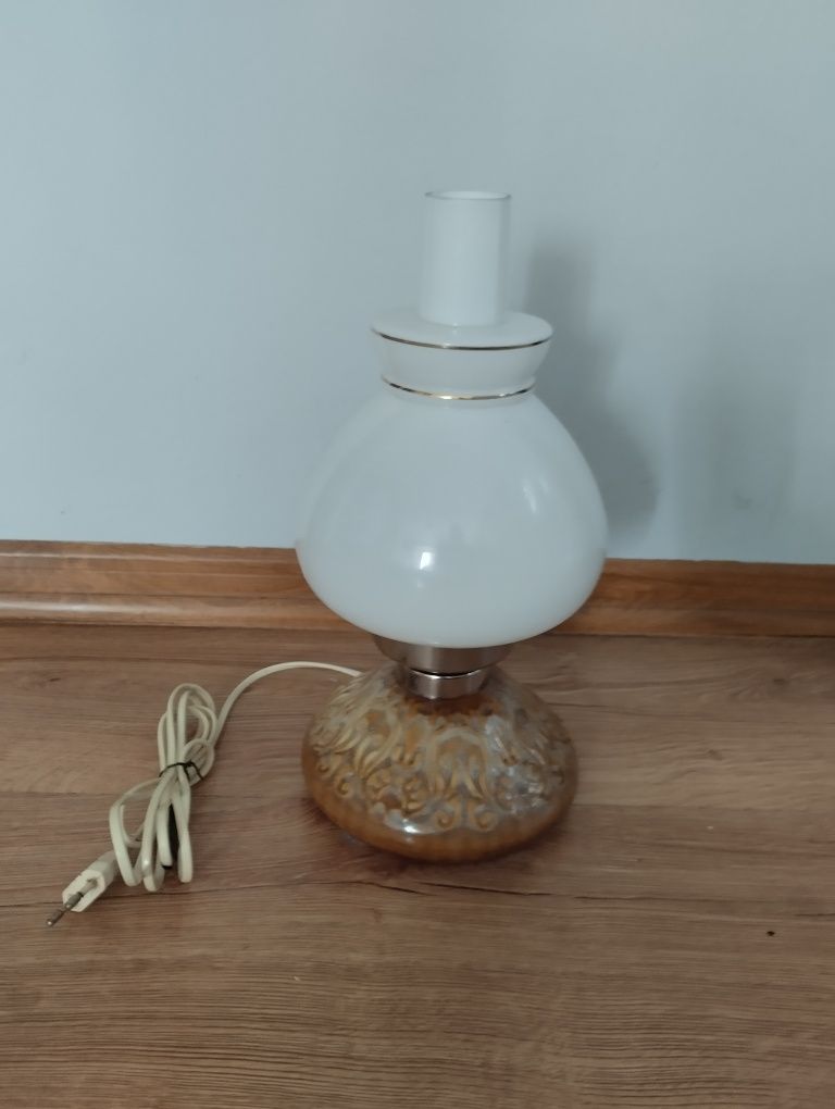 Lampka nocna 1977 POLAM Oprawa stołowa Wieliczka