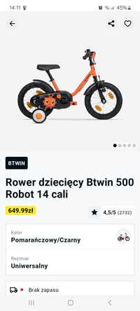 Rower dzieciecy Btwin 500 Robot 14 cali