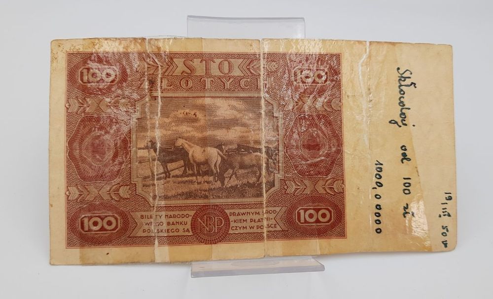 Stary Banknot kolekcjonerski Polska 100 zł 1947