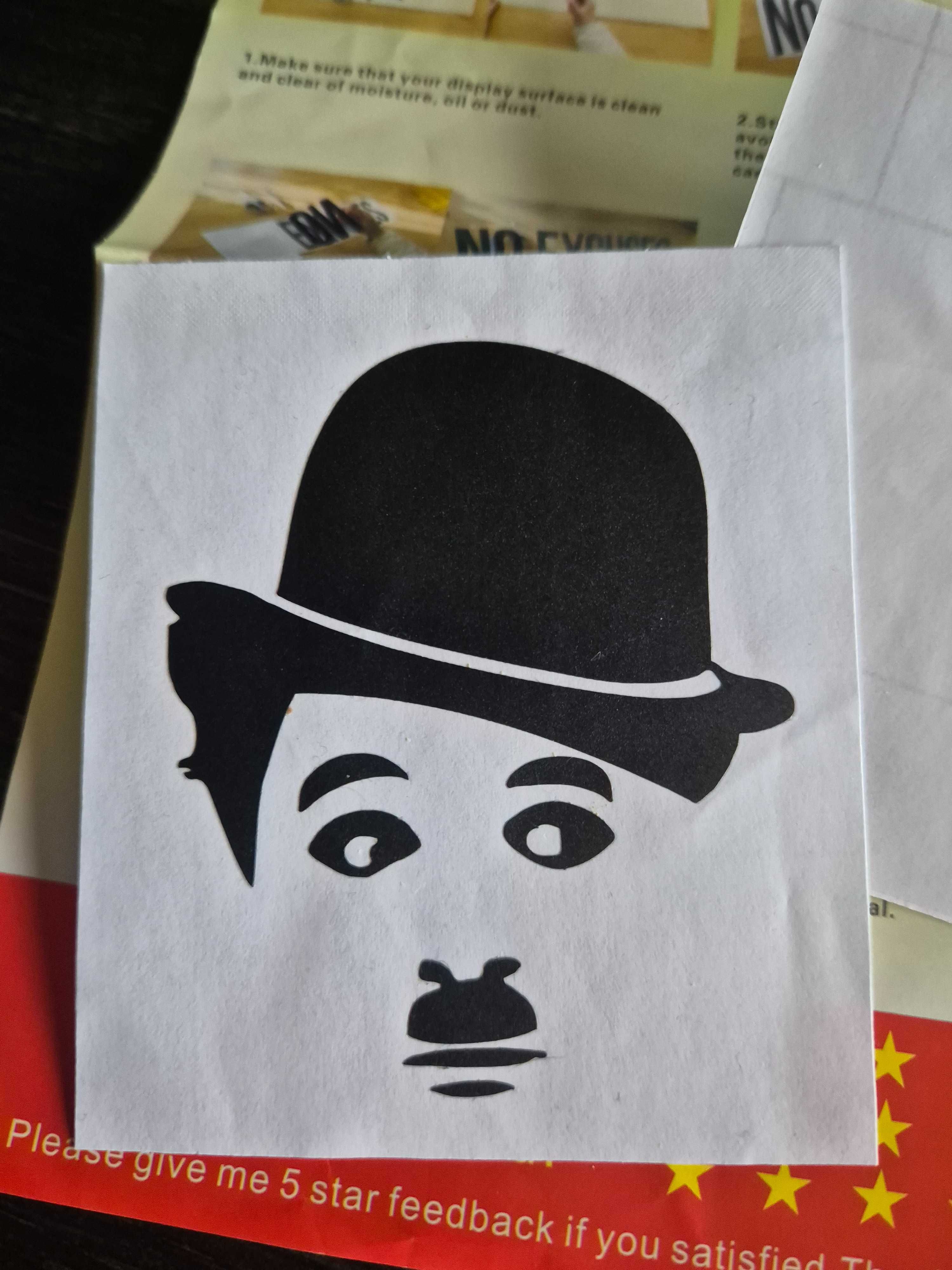 Autocolante Vinil Destacável Charles Chaplin