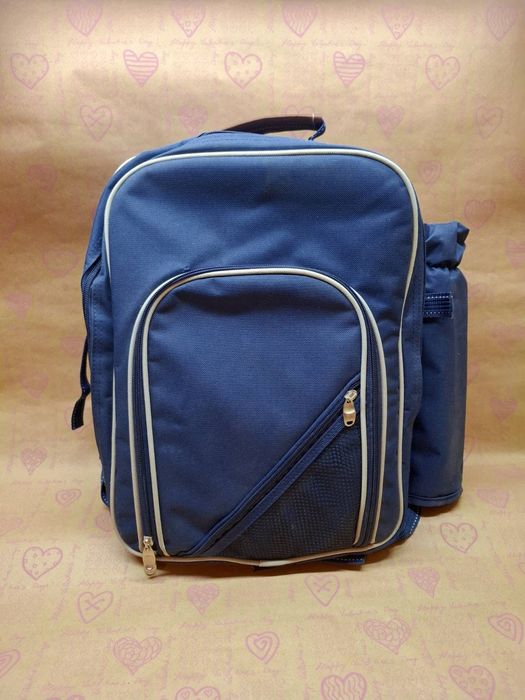 Рюкзак термосумка с термосом и столовыми приборами для пикника и т.д