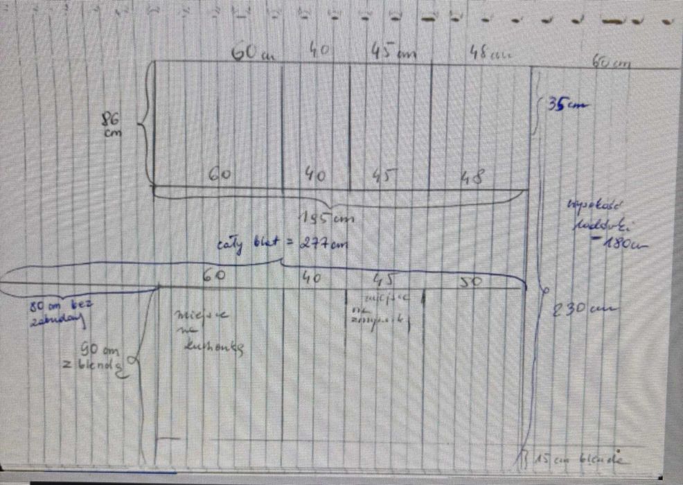 Kuchnia z AGD  Fornir połysk  Nowy blat  Styl loftowy  Bez piekarnika