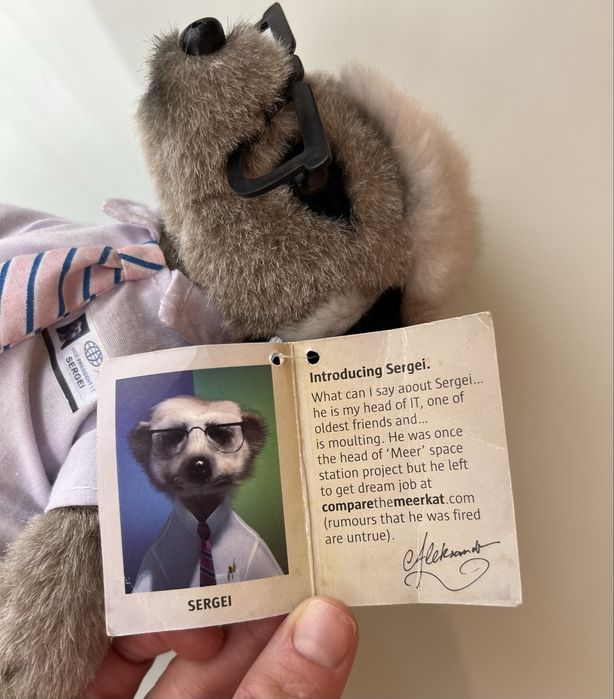 Мяка іграшка сурикатSergei Meerkat