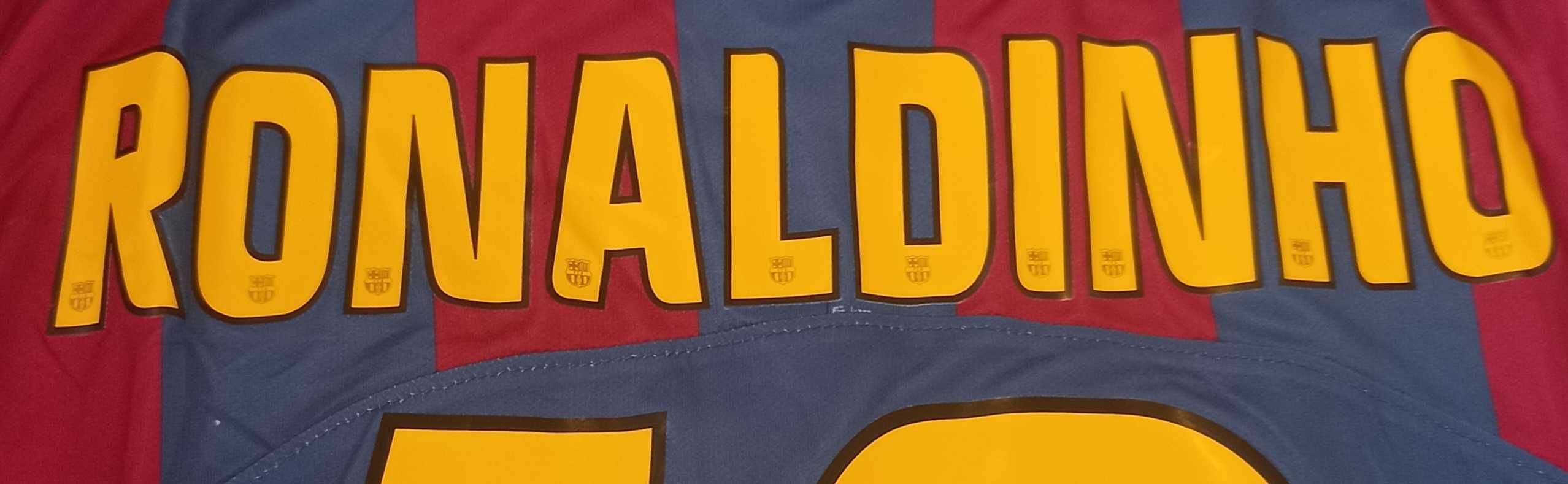 koszulka FC Barcelona, model retro, finał LM 2006 #10 Ronaldinho, XL