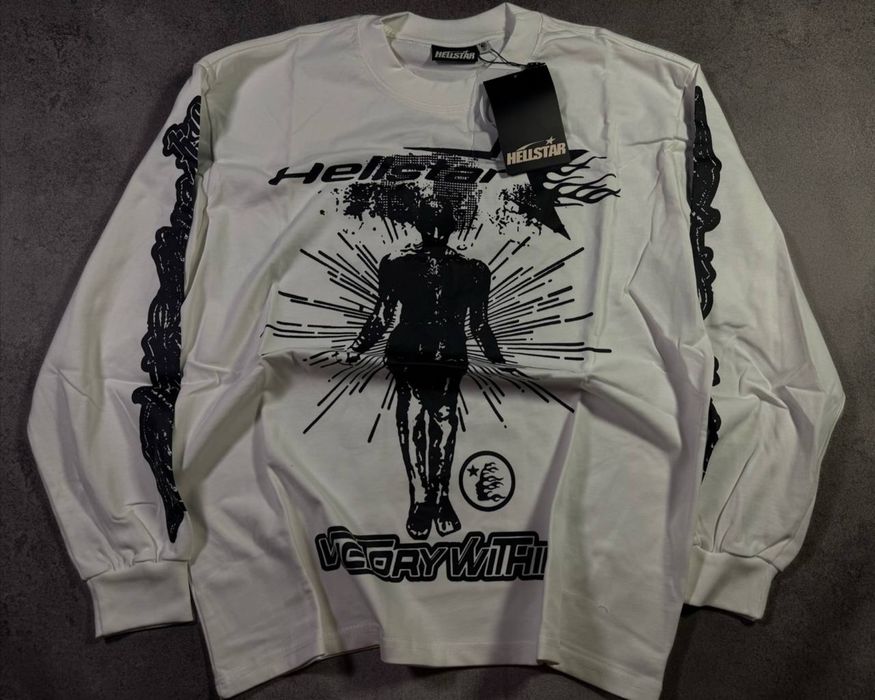 Hellstar Лонгслив , свитшот хеллстар, Hellstarr лонгслів