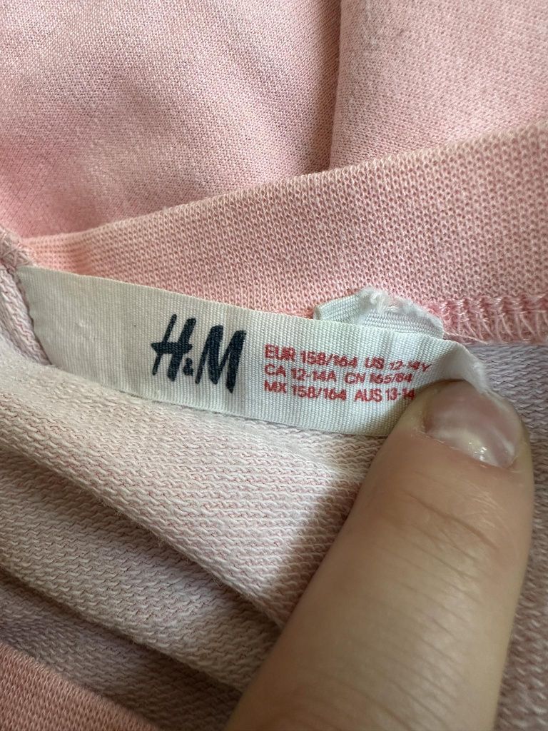 H&M Różowa bluzeczka 158-164 z pieskiem