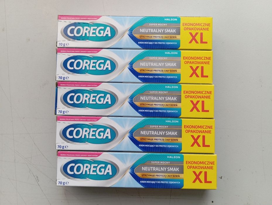 Corega Super Mocny Krem mocujący do protez zębowych 70 g 5 szt.