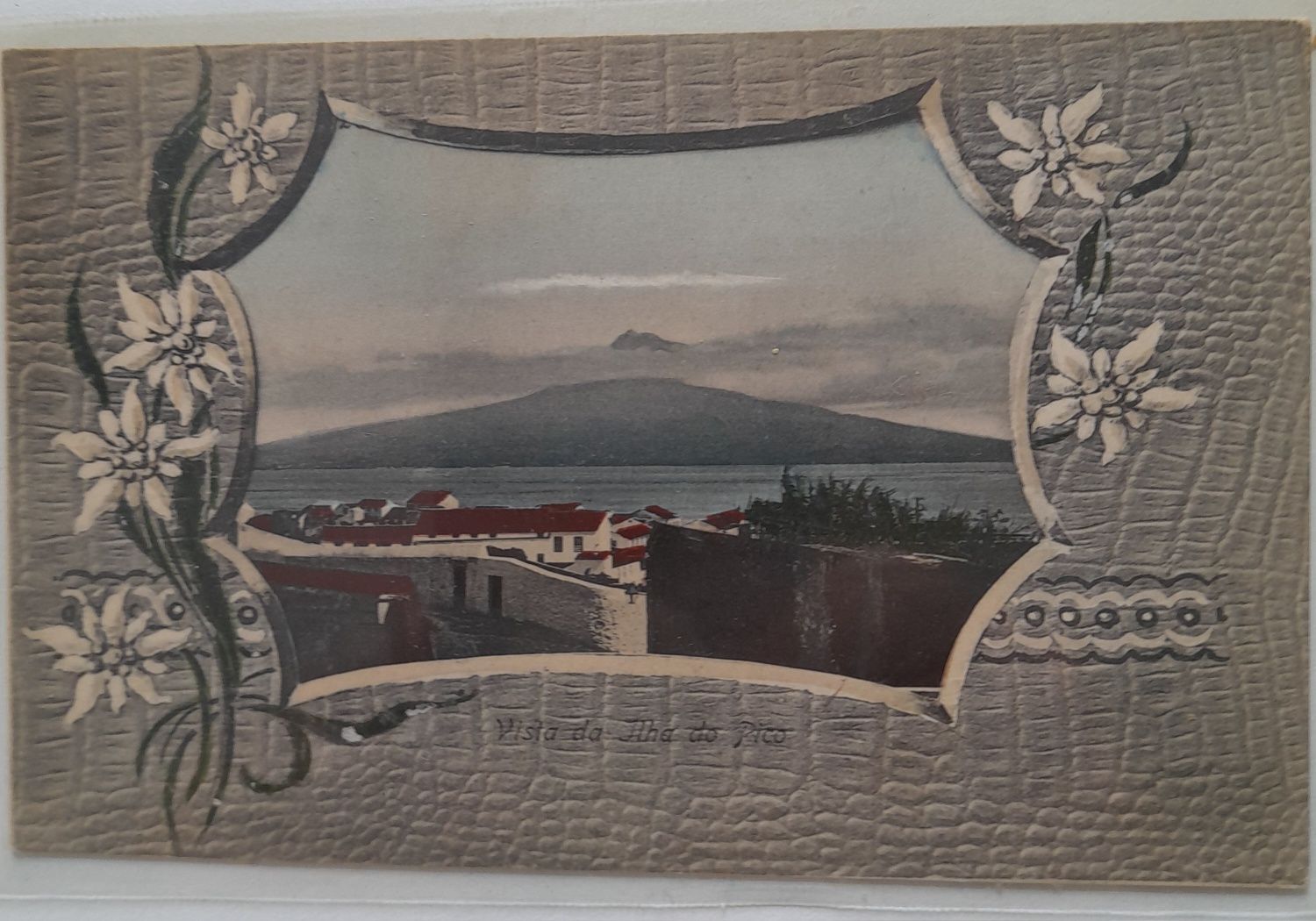 Açores Postal Antigo Vista da Ilha do Pico