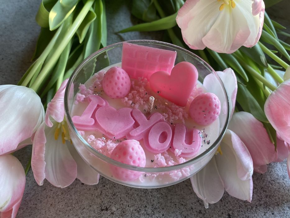 świeca sojowa I love you