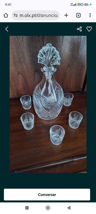 Garrafa cristal como nova