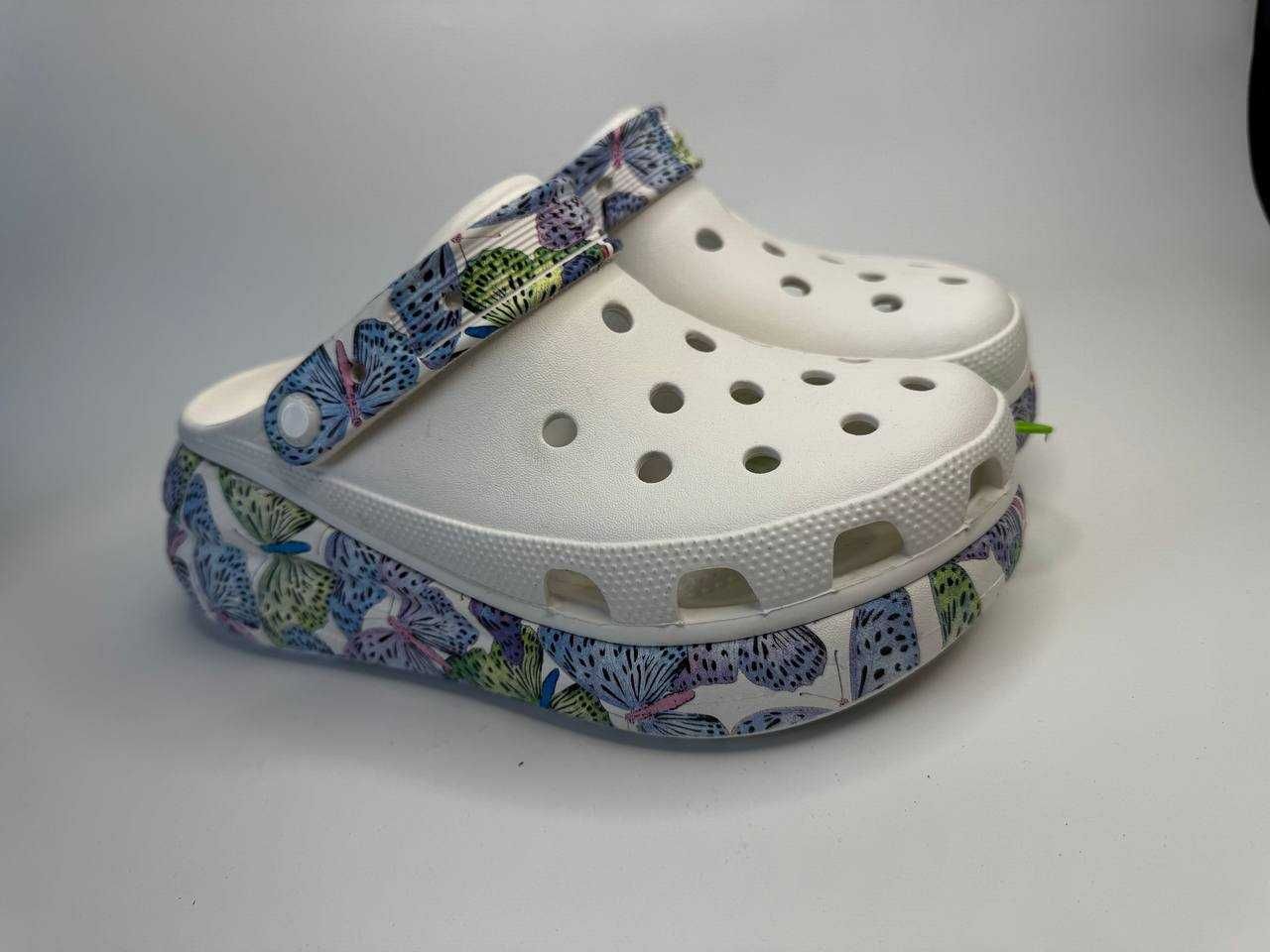 Crocs Classic Crush Buterfly White Крокси W8/38р,W9/39р Уцінка! №10120