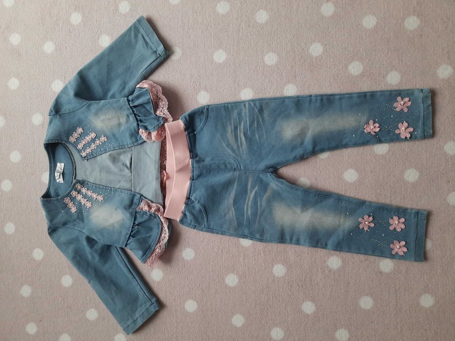 Dżinsowy zestaw na wiosnę roz 92