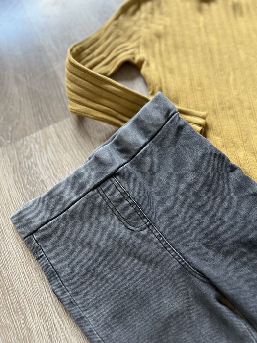 Komplet dziewczęcy bluzka legginsy Zara 116