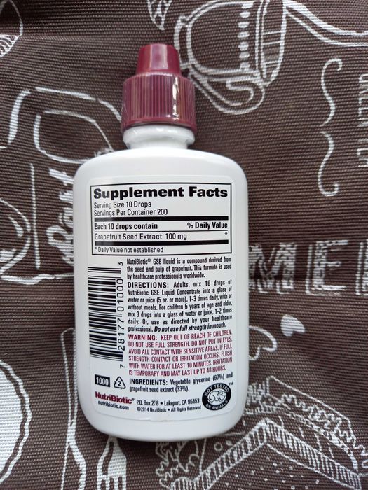 NutriBiotic Grapefruit Seed GSE цитросепт екстракт грейпфрута концентр