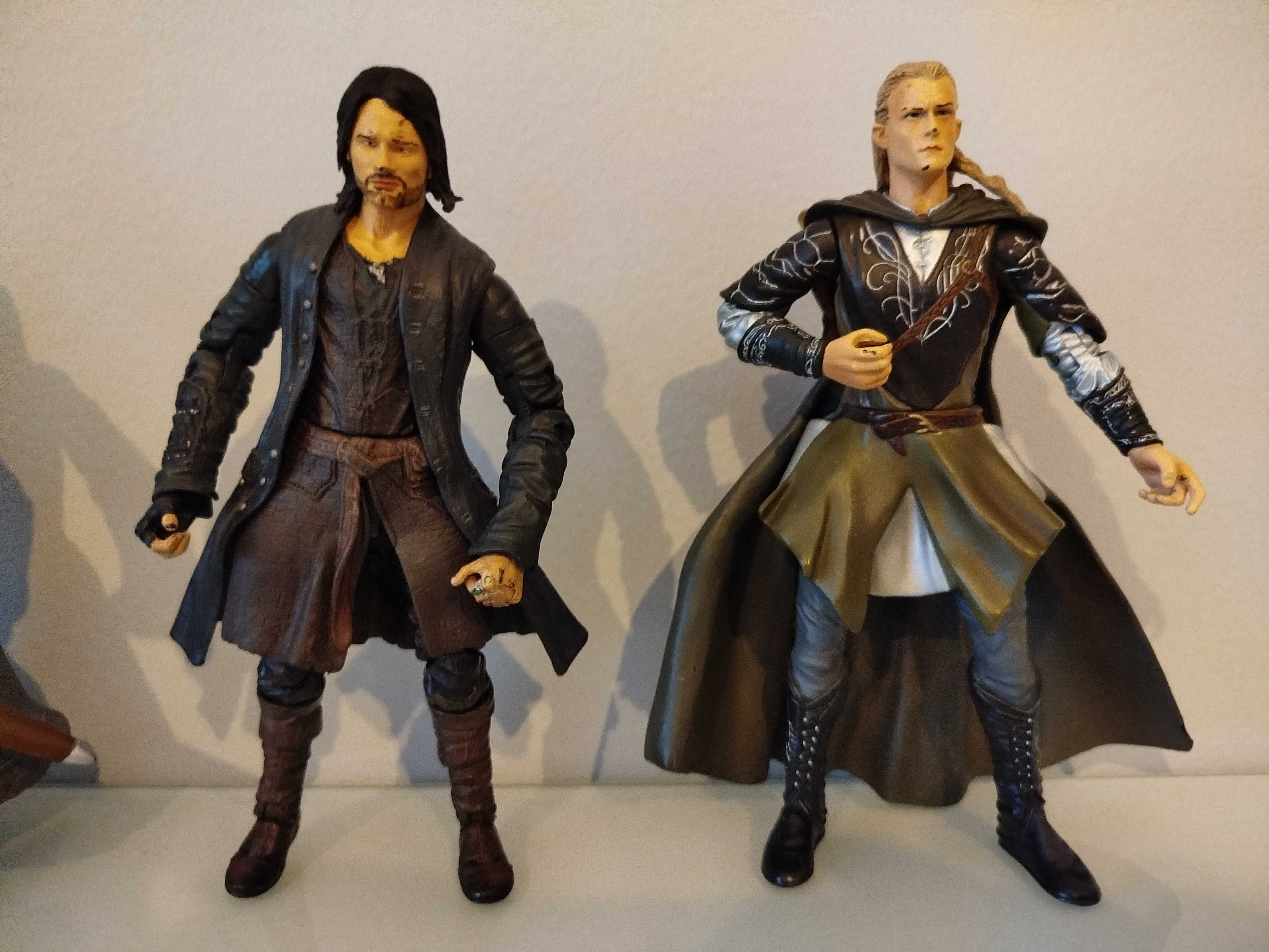 Figuras de acção LOTR- Legolas, Aragorn, Gandalf e Boromir