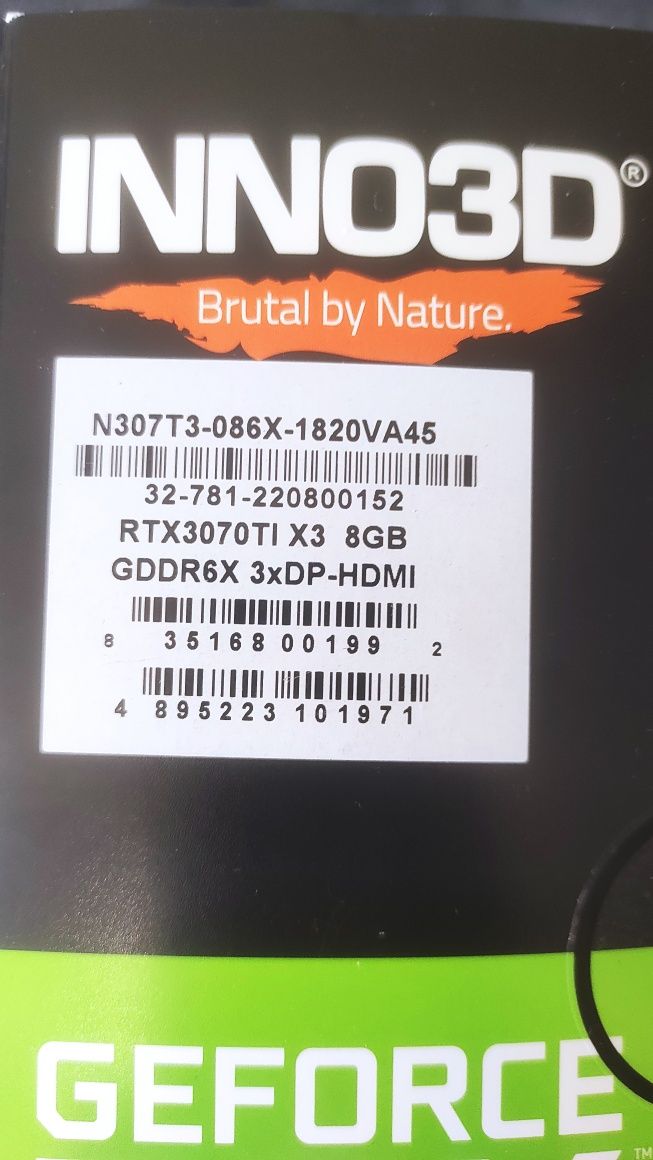 Видеокарта Inno3D RTX 3070 TI OC