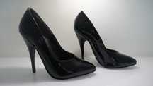 Sexi czarne lakierowane szpilki High Fasion , rozmiar 36 obcas 13cm