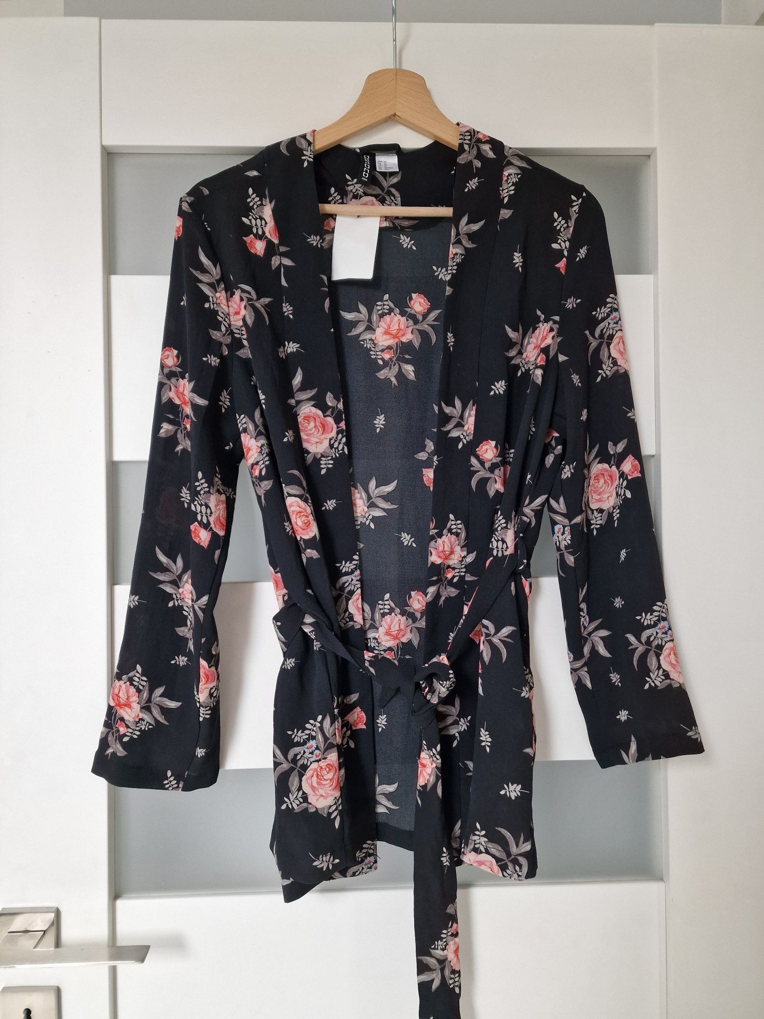 H&M szlafrok narzutka 36 34 S XS pareo plażowe pasek M 38 róże